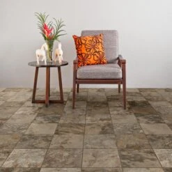 Congoleum ArmorCore Canyon View 12-ft W Cut-to-Length Adobe Shadow Stone Look Low-Gloss Finish Sheet Vinyl