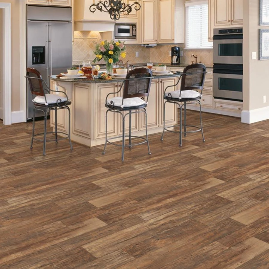 Congoleum ArmorCore Pro Farmhouse Timber 12-ft W Cut-to-Length Honeycomb Wood Look Low-Gloss Finish Sheet Vinyl