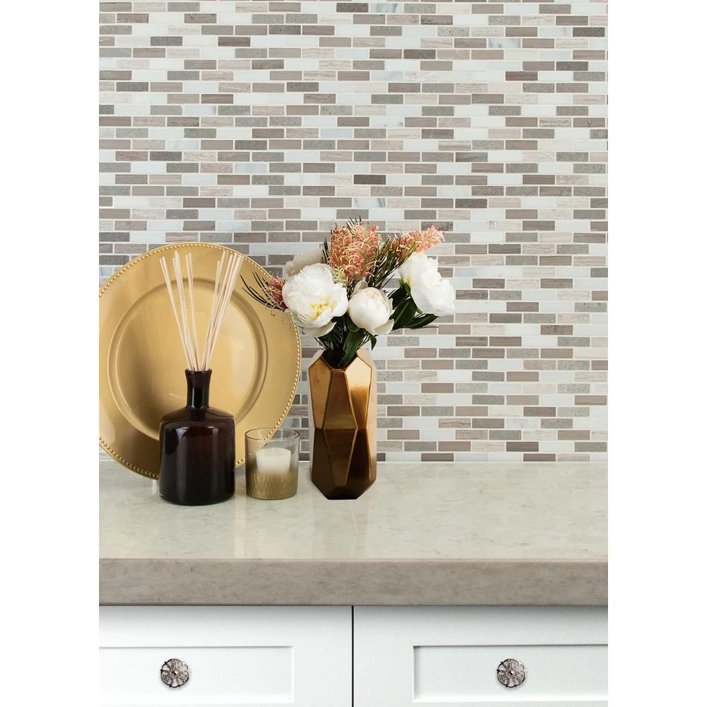 MSI Arctic Storm 12 In. X 12 In. X 10mm Honed Marble Mesh-Mounted Mosaic Floor And Wall Tile (1 Sq. Ft.) - Image 3