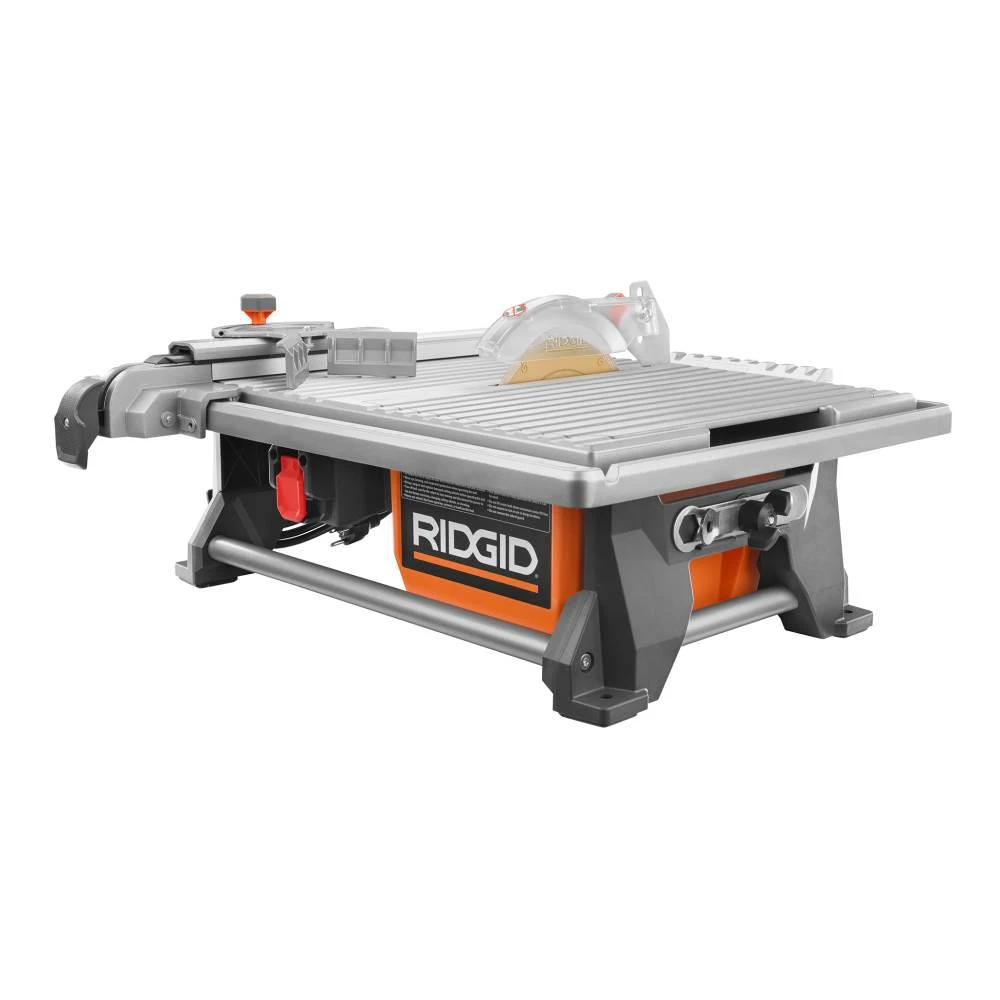 RIDGID 6.5 Amp Corded 7 In. Table Top Wet Tile Saw With Pro-Hinge Stabilizing Knee Pads - Image 3