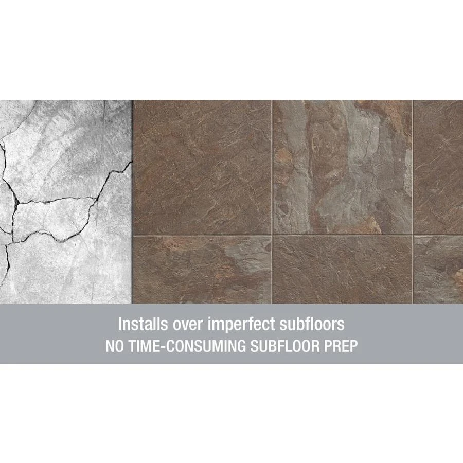 Armstrong Flooring Alterna 14-piece 16-in X 16-in Groutable Carrera Marble Gray Glue (Adhesive) Vinyl Tile - Image 3