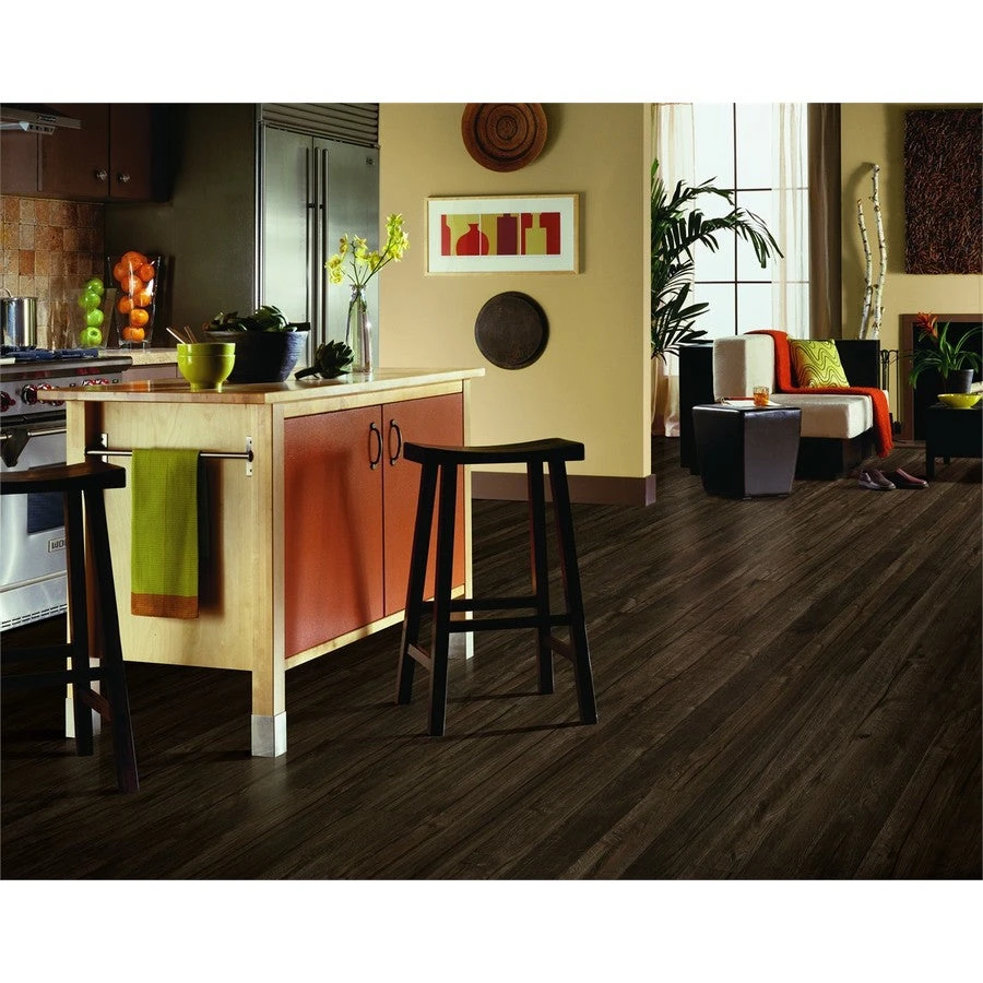 Armstrong Flooring Pickwick Landing II 12-ft W Cut-to-Length Dark Umber Wood Look Low-Gloss Finish Sheet Vinyl