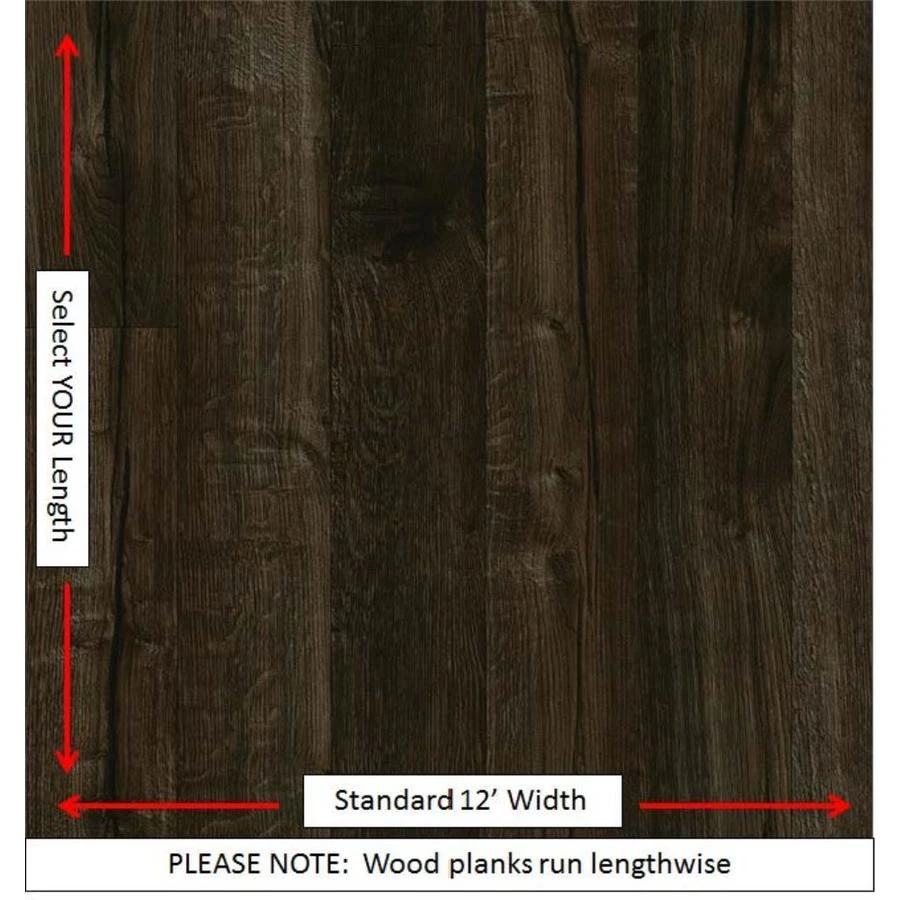 Armstrong Flooring Pickwick Landing II 12-ft W Cut-to-Length Dark Umber Wood Look Low-Gloss Finish Sheet Vinyl - Image 2