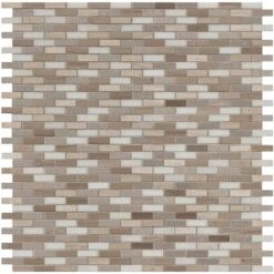 MSI Arctic Storm 12 In. X 12 In. X 10mm Honed Marble Mesh-Mounted Mosaic Floor And Wall Tile (1 Sq. Ft.)