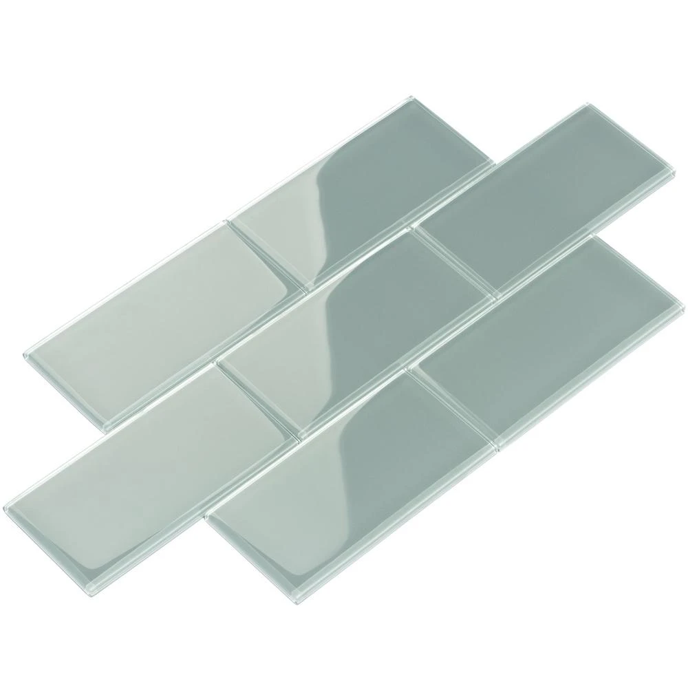 Giorbello Cool White 3 In. X 6 In. X 8mm Glass Subway Wall Tile (5.5 Sq. Ft./Case) - Image 19
