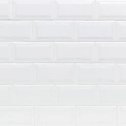 Ivy Hill Tile Essential White Beveled 3 In. X 6 In. X 6mm Polished Ceramic Subway Wall Tile (10.76 Sq. Ft./case)