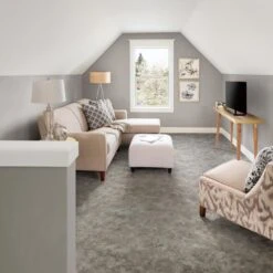 Congoleum ArmorCore UR Ethereal 12-ft W Cut-to-Length Stormy Gray Stone Look Low-Gloss Finish Sheet Vinyl