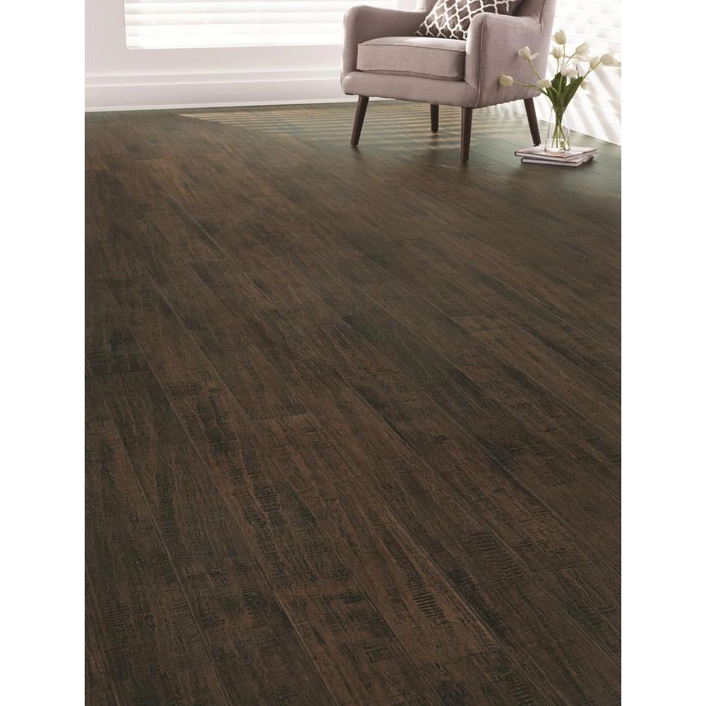 Home Decorators Collection Hand Scraped Strand Woven Wellington 1/2 In. T X 7-1/2 In. W X 72-7/8 In. L Engineered Click Bamboo Flooring - Image 2