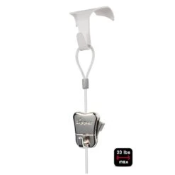 10 Pack SHADES Molding Hook Kit With Perlon Cord And Zipper (White, 59" Perlon Cord)