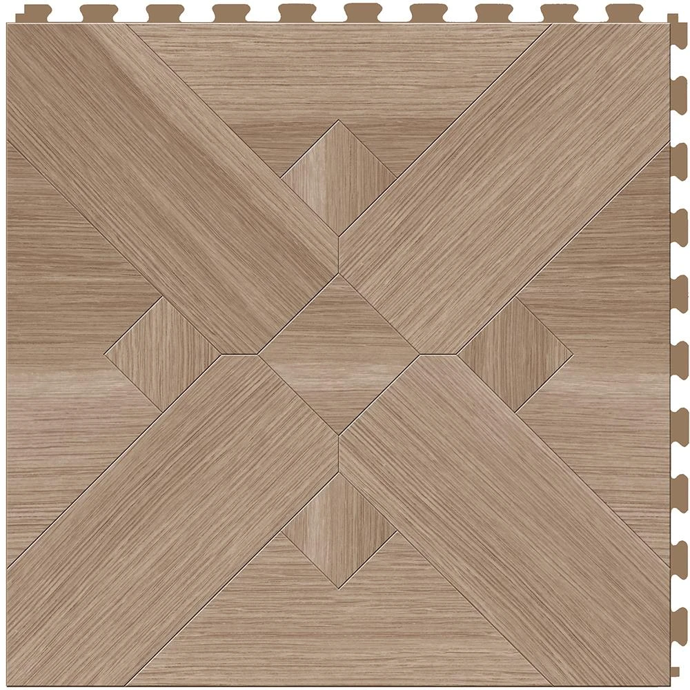 Perfection Floor Tile Bordeaux Wood Collection Bordeaux Walnut/Satin 20-in X 20-in Water Resistant Interlocking Luxury Flooring (16.7-sq Ft) - Image 9