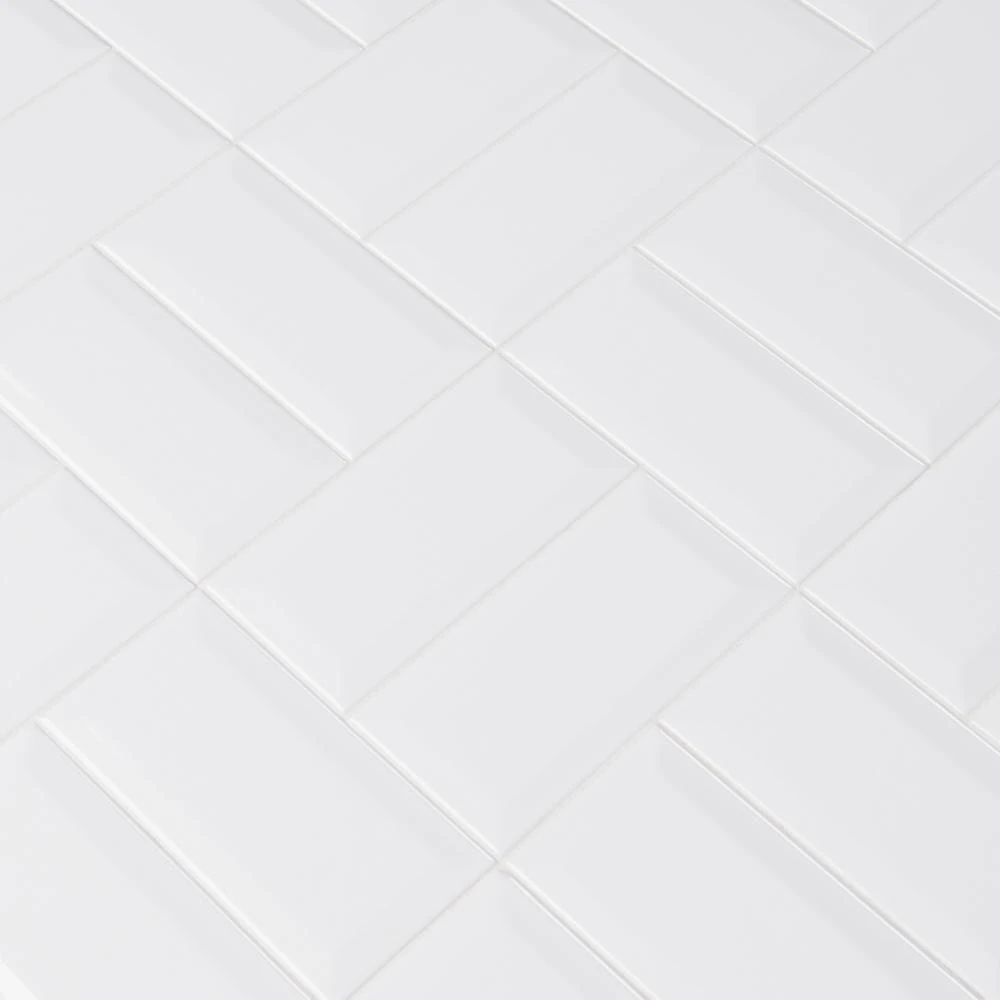 MSI Beveled 3 In. X 6 In. Glossy Ceramic White Subway Tile (1 Sq. Ft. / Case) - Image 4