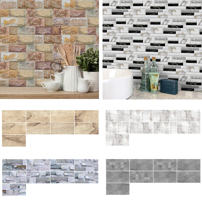 3D Self-Adhesive Kitchen Wall Tiles Room Mosaic Tile Sticker Peel Stick Decals 9/27/54Pcs