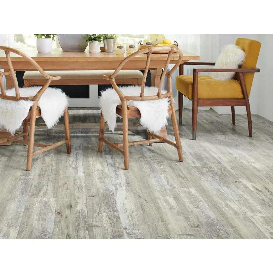 Shaw Newcastle 8-Piece 7-in X 48.03-in Drawbridge Luxury Vinyl Plank Flooring - Image 6