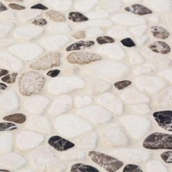 Jeffrey Court River Rock Medley 11 In. X 11 In. X 10 Mm Travertine Mosaic Floor/Wall Tile