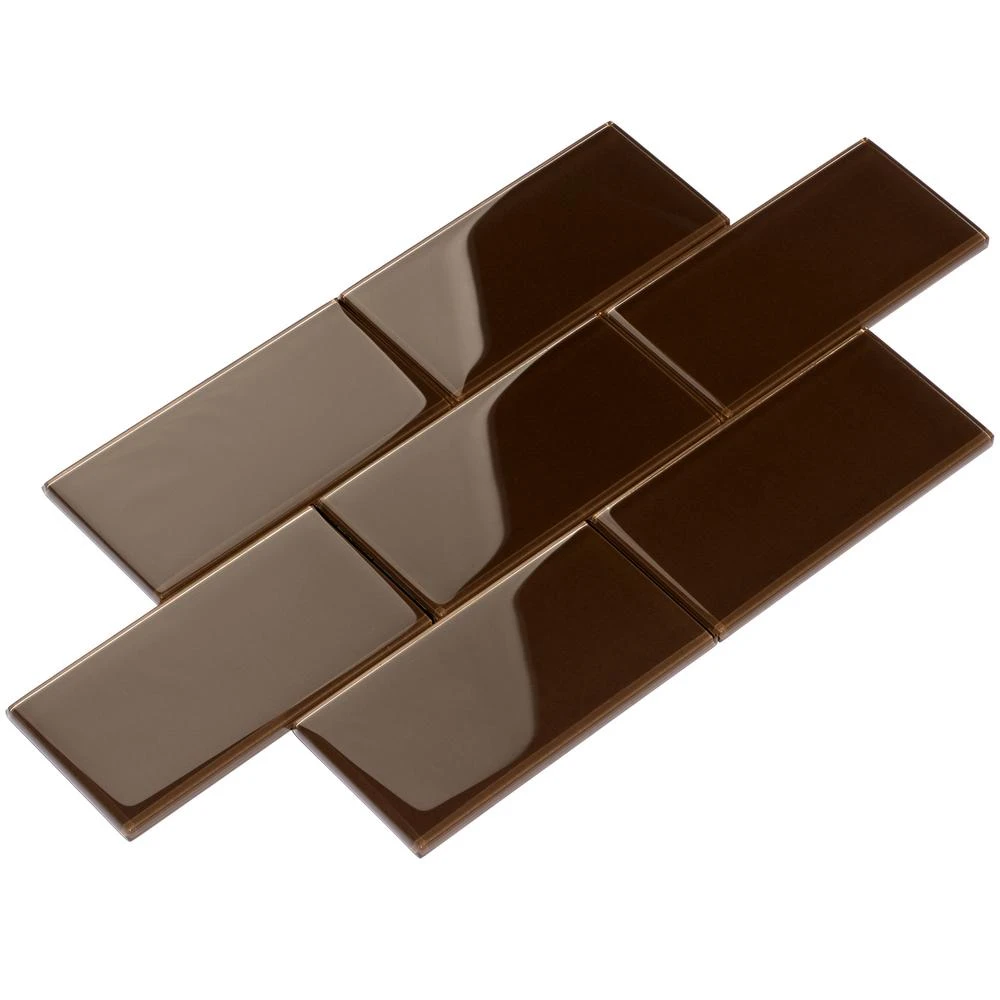 Giorbello Cool White 3 In. X 6 In. X 8mm Glass Subway Wall Tile (5.5 Sq. Ft./Case) - Image 5