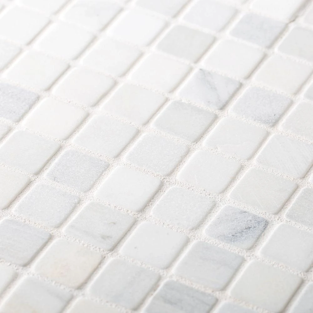 Jeffrey Court Carrara White 11.75 In. X 11.75 In. X 10 Mm Honed Marble Mosaic Floor And Wall Tile - Image 5