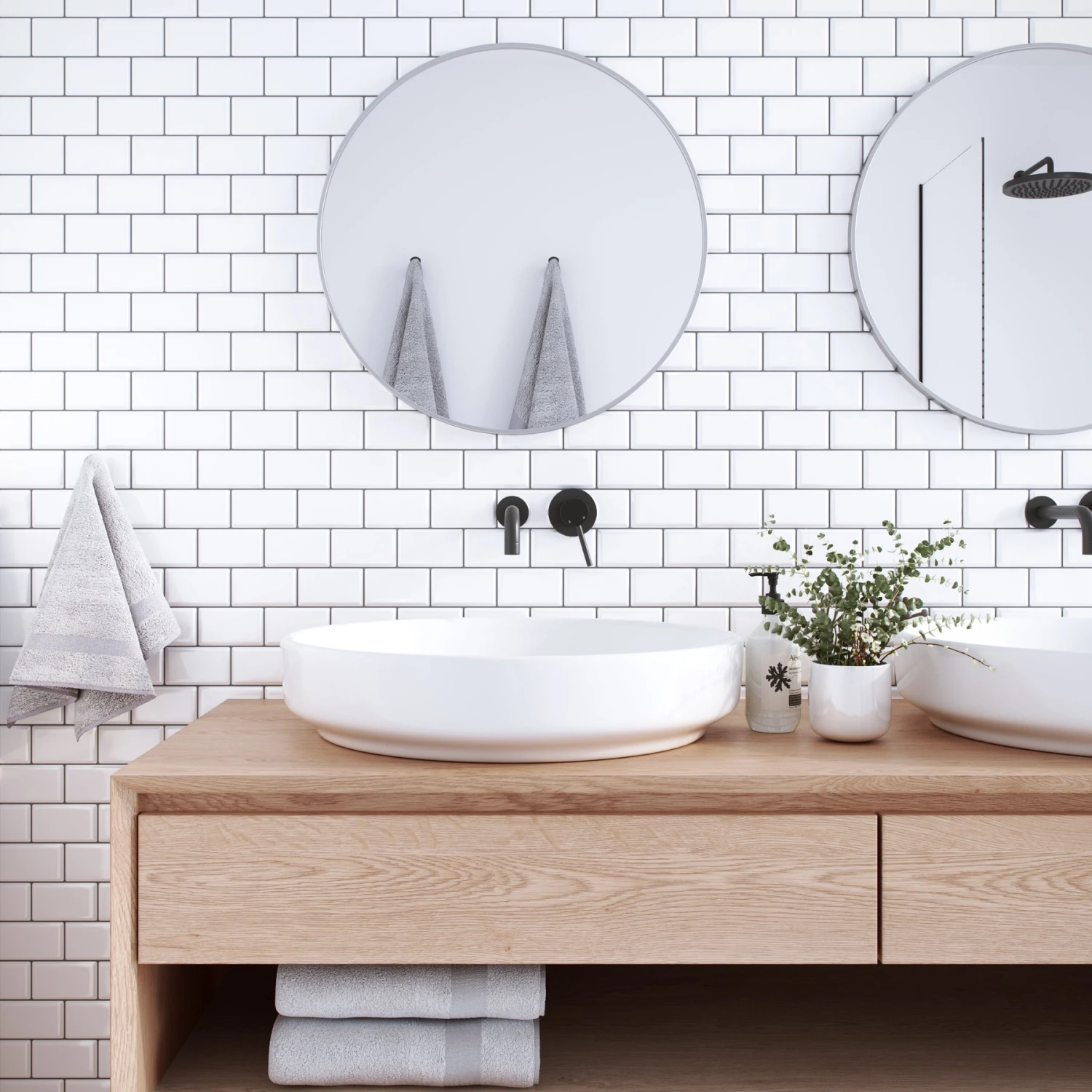 Crystiles 12"x12" Subway White Vinyl Peel And Stick Backsplash Tile, Pro Series Thicker Version, 4-Sheet Pack - Image 8