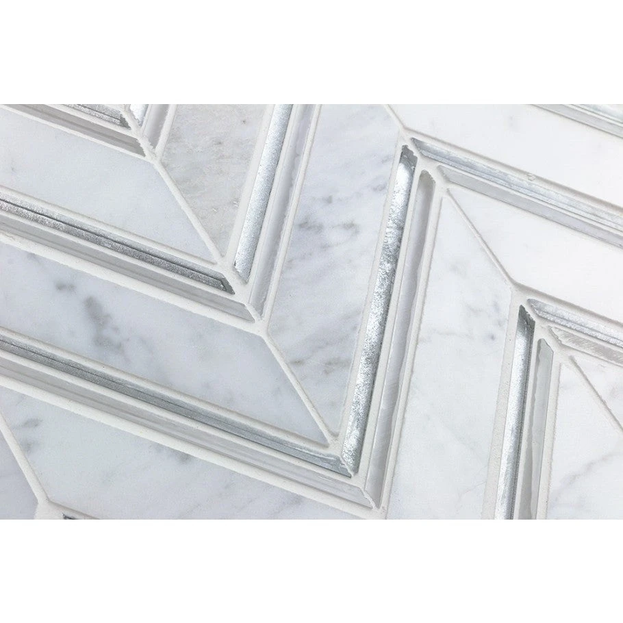 Regal Winter Magic Marble Mosaic Tile - Image 3