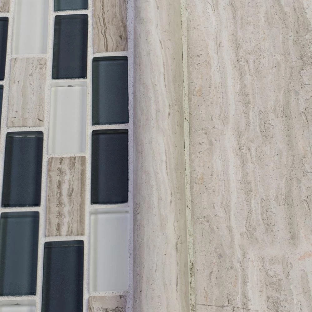 Jeffrey Court Dolphin Tail Blue 9.75 In. X 12 In. X 6 Mm Interlocking Glass Mosaic Tile - Image 5