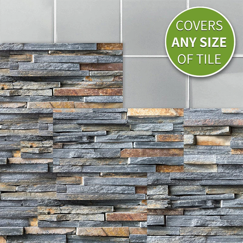 Self-Adhesive Vinyl Flooring Tiles Waterproof Peel And Stick Tiles Wall Stickers For Home Decor,Gray Wood Grain - Image 2