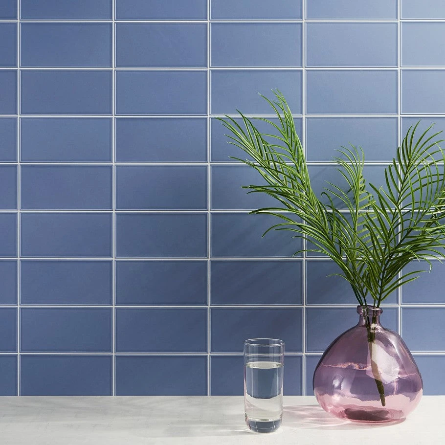 Victoria Border Blue 4 In. X 8 In. Matte Ceramic Wall Tile (28 Pieces, 6.02 Sq. Ft. / Case) - Image 2