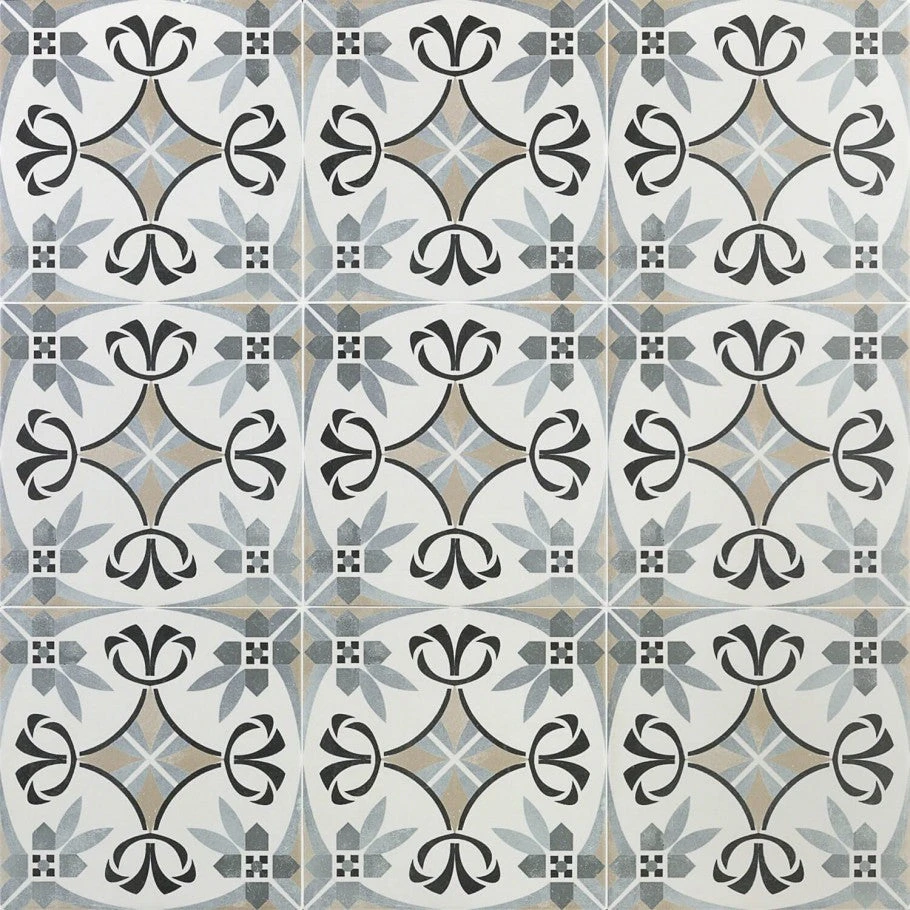 Royale Gray Encuastic 9x9 Glazed Porcelain Tile