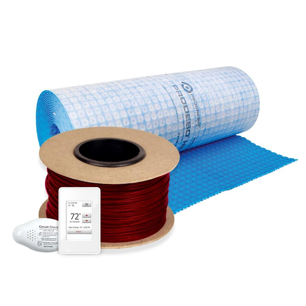 WarmlyYours 355 Ft. Cable System With Heat Membrane And Touch Screen Thermostat