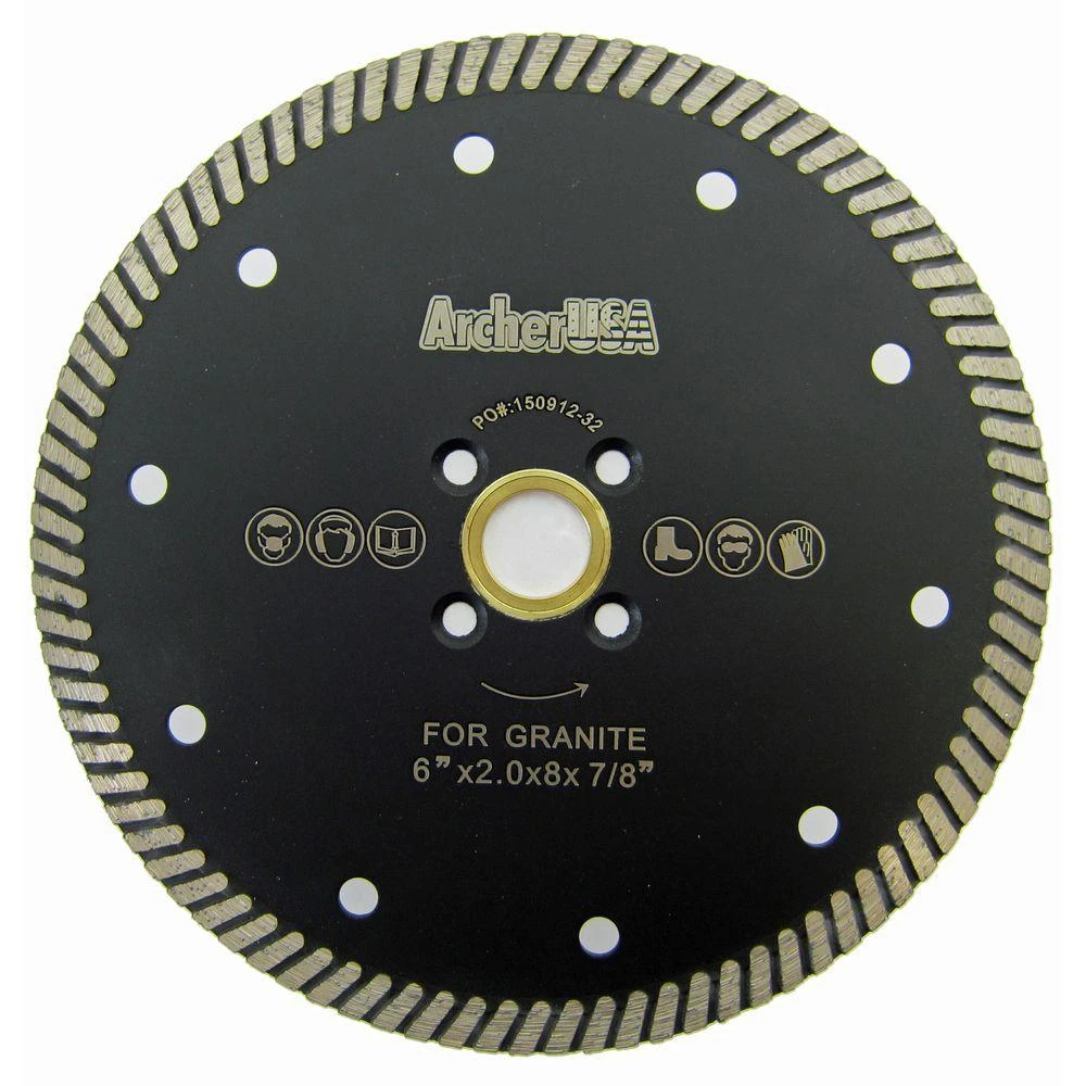 Archer USA 4.5 In. Narrow Turbo Diamond Blade For Granite Cutting - Image 2