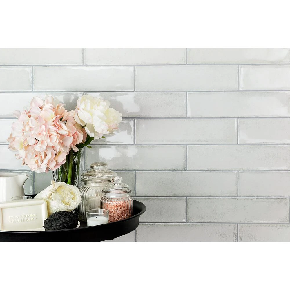 Ivy Hill Tile Moze White 3 In. X 12 In. 9 Mm Ceramic Wall Tile (22-Piece) (5.38 Sq. Ft./ Box) - Image 6