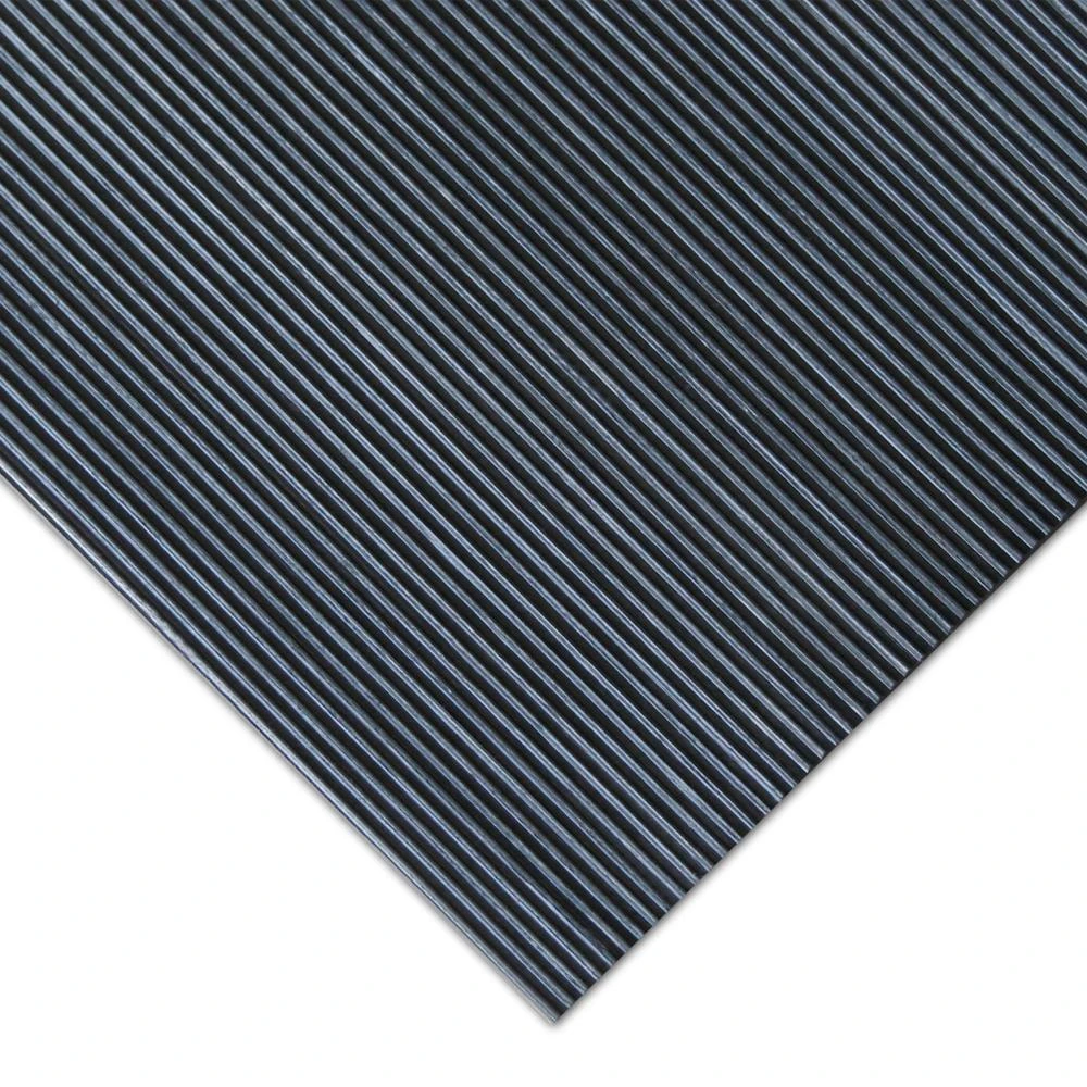 Rubber-Cal Corrugated Fine Rib 1/8 In. X 4 Ft. X 6 Ft. Rubber Runner
