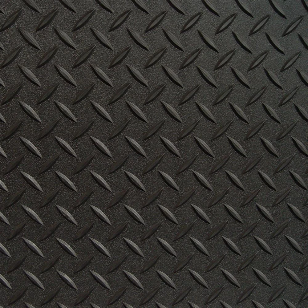 Diamond Deck 5 Ft. X 35 Ft. Black Textured PVC Rollout Flooring