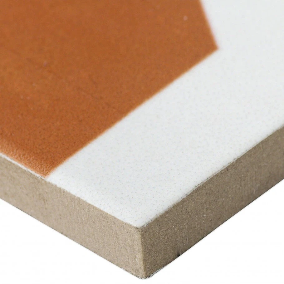 Soumaya Orange Encaustic 9x9 Glazed Porcelain Tile - Image 6