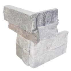 MSI Alaska Gray Ledger Corner 6 In. X 6 In. X 6 In. Natural Marble Wall Tile (2.5 Sq. Ft. / Case)