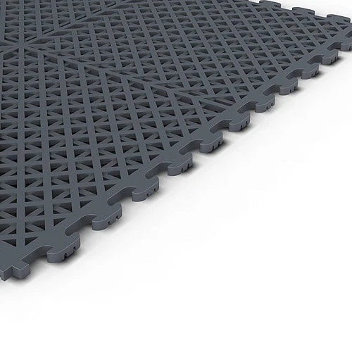 Norsk NSMPVN6DG Vented Drain Pattern PVC Floor Tiles, Dove Gray, 6-Pack - Image 3