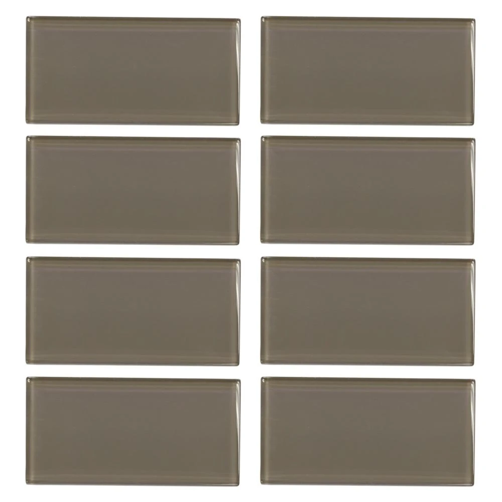 Jeffrey Court Canvas Glass Taupe 3 In. X 6 In. Glossy Glass Wall Tile (1 Sq. Ft. / Pack) - Image 7