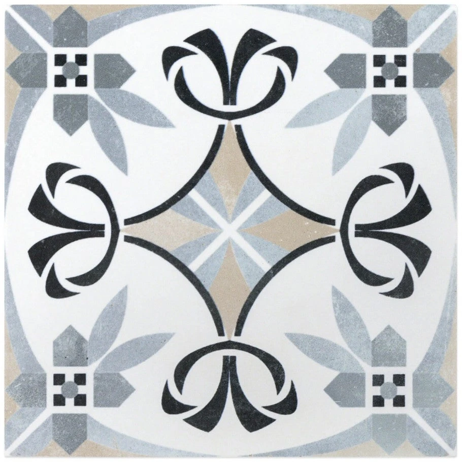 Royale Gray Encuastic 9x9 Glazed Porcelain Tile - Image 4