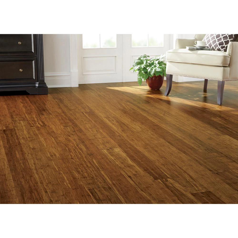 Home Decorators Collection Strand Woven Harvest 3/8 In. T X 4.92 In. W X 36.02 In. L Engineered Click Bamboo Flooring - Image 2