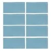 Jeffrey Court Caribbean Water Blue 3 In. X 6 In. Glossy Glass Wall Tile (1 Sq. Ft. / Pack)