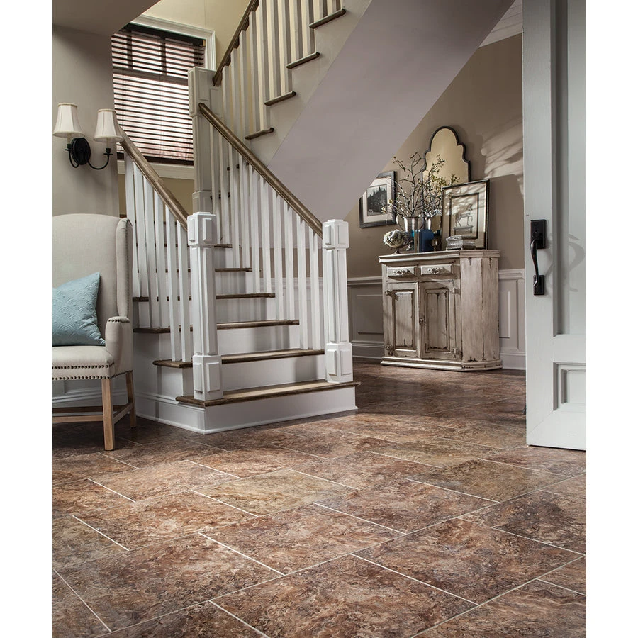STAINMASTER Stainmaster 18-in X 18-in Groutable Corsica Cavern Peel And Stick Luxury Vinyl Tile
