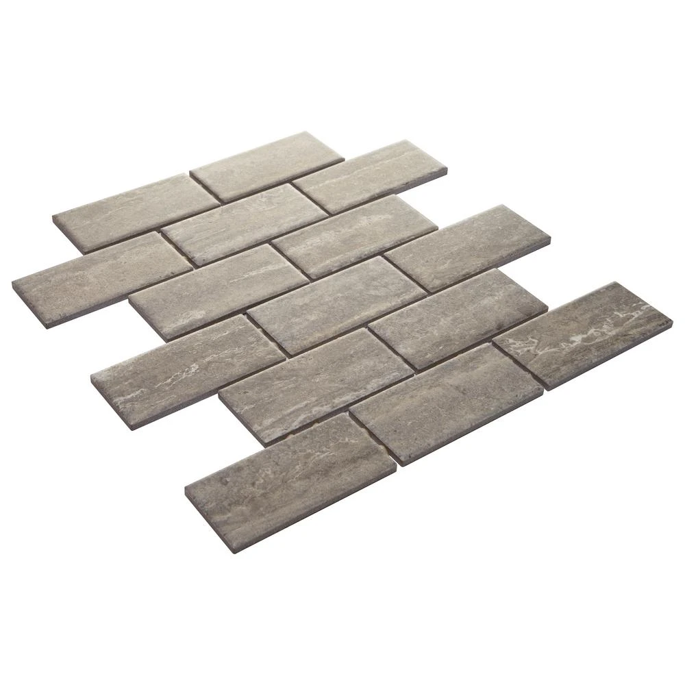 Daltile Stonehollow Smoky Taupe 12 In. X 12 In. X 6.35mm Ceramic Brick Joint Mosaic Floor And Wall Tile (0.83 Sq. Ft. / Piece) - Image 3