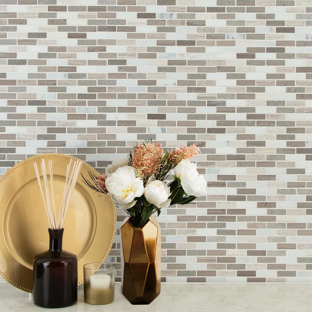 MSI Arctic Storm 12 In. X 12 In. X 10mm Honed Marble Mesh-Mounted Mosaic Floor And Wall Tile (1 Sq. Ft.) - Image 10