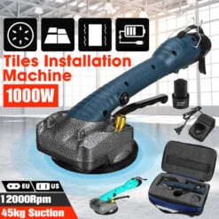 1000W 12000r/min Handheld Automatic Tile Vibrator Professional Tile Leveling Machine Auto Wall Floor Leveler Tool