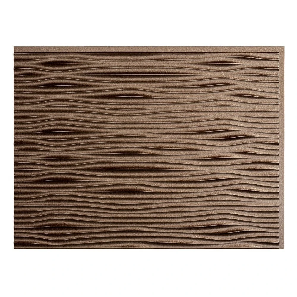 Fasade Easy Installation Waves Argent Bronze Backsplash Panel For Kitchen And Bathrooms (6" X 6" Sample) - Image 4