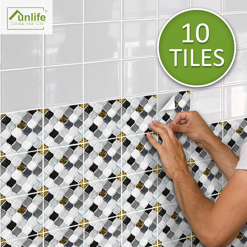 10Pcs Moroccan Tile Stickers Self-adhesive Wall Stickers Kitchen Bathroom Decor - Image 9