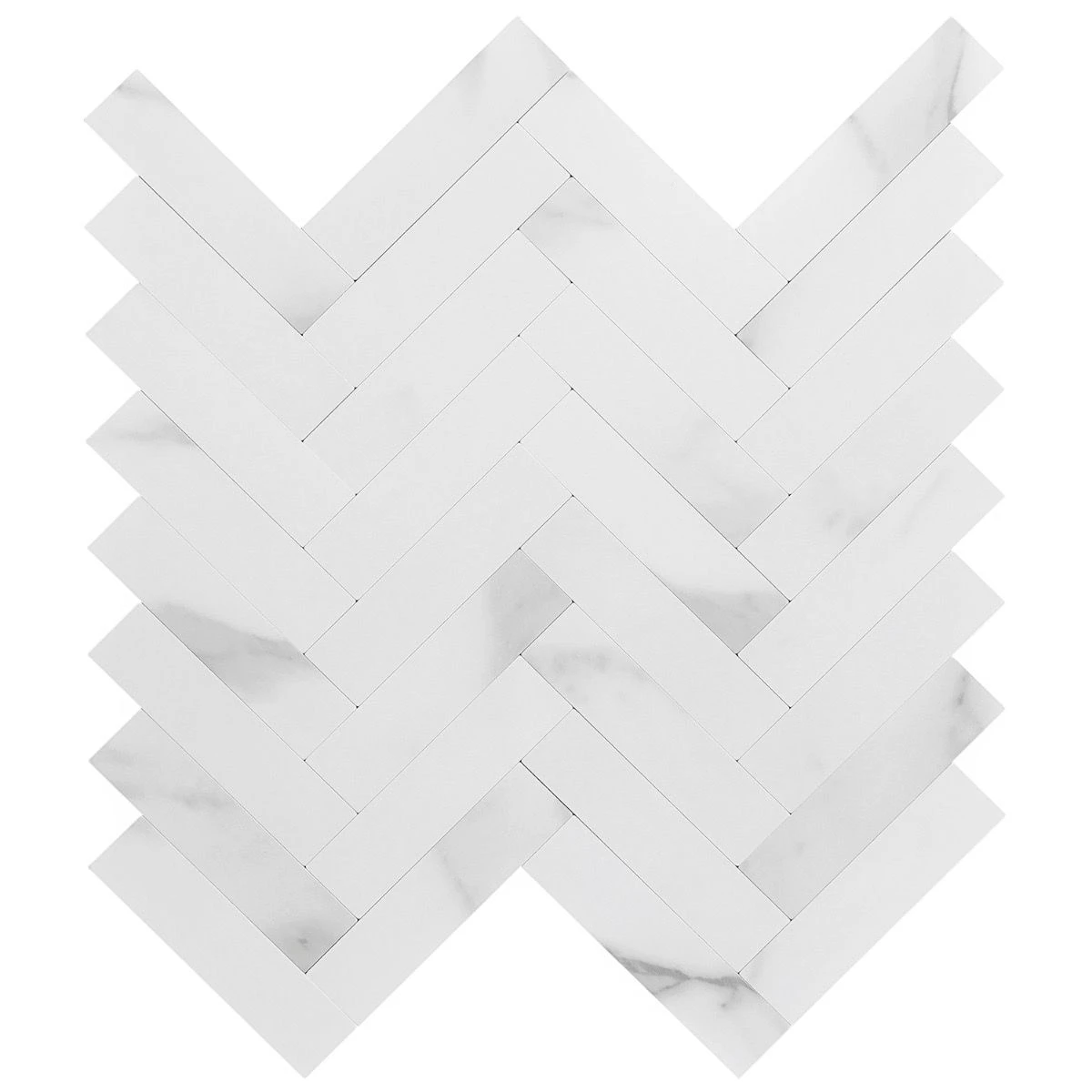 Bond Tile Easy Luxe Herringbone Calacatta 10.31 In. X 10.31 In. SPC Peel And Stick Tile (0.73 Sq. Ft. / Sheet) - Image 5