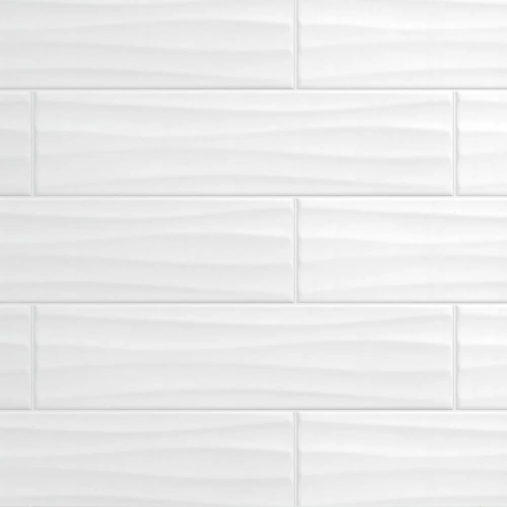 Daltile Restore Bright White 4 In. X 16 In. Ceramic Wavy Wall Tile (13.20 Sq. Ft. / Case)