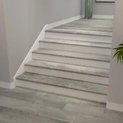 CALI Longboard Vinyl Pro 11.5-in X 48-in Windswell Hickory Prefinished Stair Tread