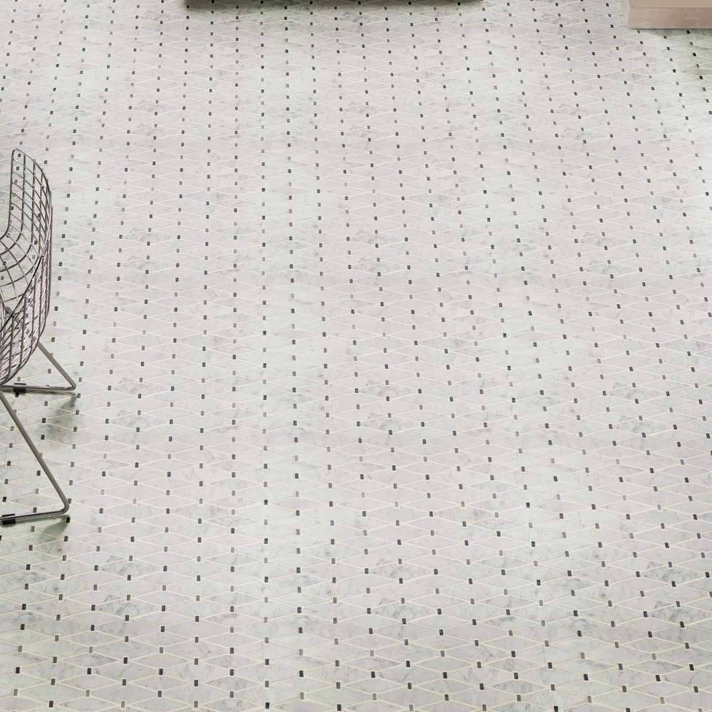 MSI Marbella Diamond 12 In. X 12 In. X 10mm Polished Marble Mesh-Mounted Mosaic Tile (10 Sq. Ft. / Case) - Image 3