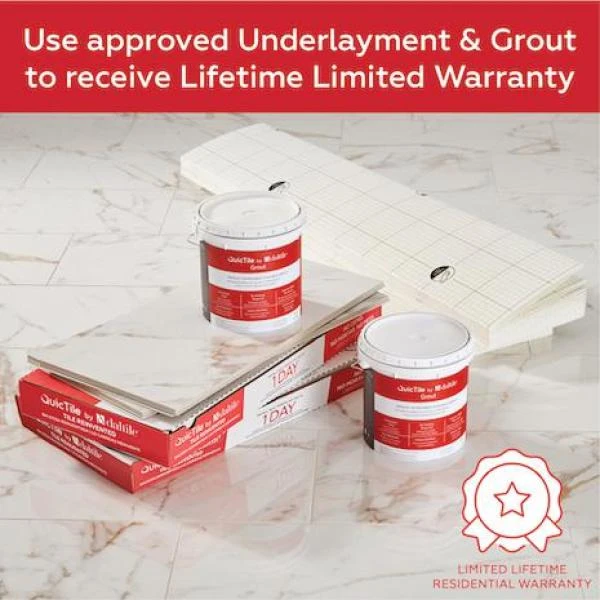 Daltile QuicTile 12 In. X 24 In. Cliff Stone Matte Color Body Porcelain Locking Floor Tile (9.6 Sq. Ft. / Case) - Image 4