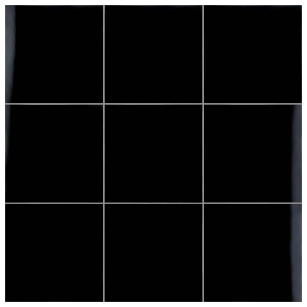 Merola Tile Piano Black 17-7/8 In. X 17-7/8 In. Ceramic Floor And Wall Tile (11.33 Sq. Ft. / Case) - Image 4
